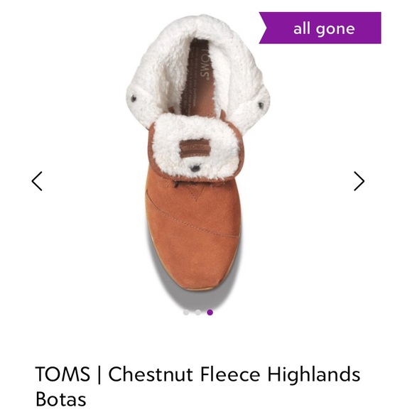 TOMS chestnut fleece Sherpa Highlands Botas suede leather chukka lace up booties - Picture 13 of 17
